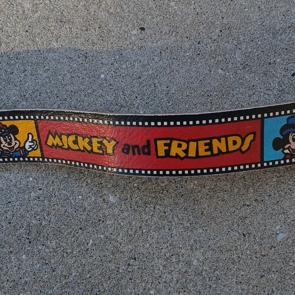 Vintage 1980 Lee Jeans VARIOUS Disney Characters Kids Genuine Leather Belt 20-22